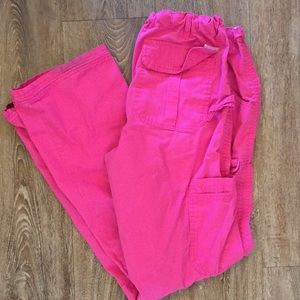 Koi hot pink scrub pants